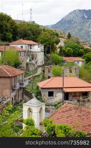 PANGRATI, GREECE CIRCA MAY 2019 Main street of village
