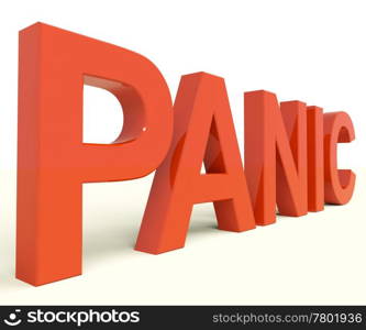 Panic Word As Symbol for Emergency And Stress. Panic Letters As Symbol for Emergency And Stress