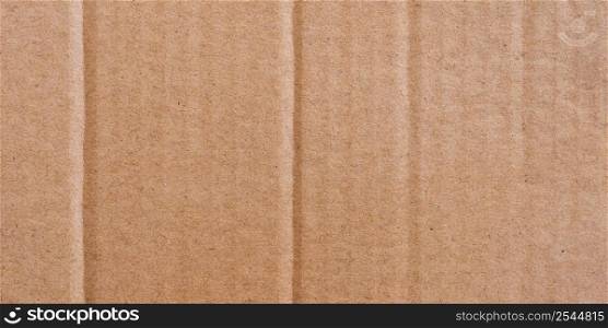 Panorama brown paper box surface texture and background with copy space.