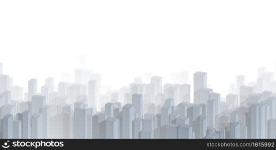 Panorama cityscape Sketch. Architecture sketch - 3D Illustration.