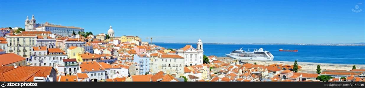 Panorama from Lisbon in Portugal