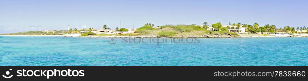 Panorama fromAruba island in the Caribbean