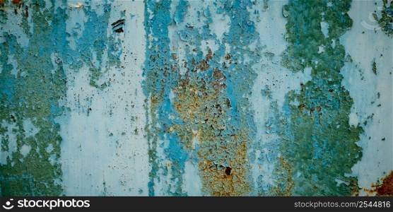 Panorama grunge metal green texture and background