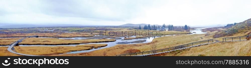 Panorama in the countryside from Iceland