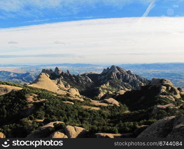 Panorama mountain, Mont serrat. Panorama mountains of Mont serrat in catalonia, spain