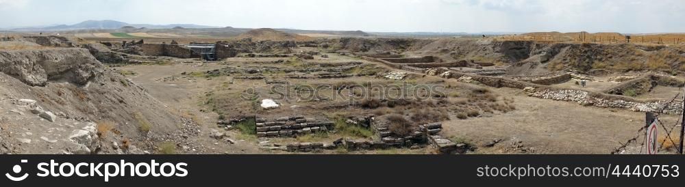 Panorama of ancient Gordium in Turkey
