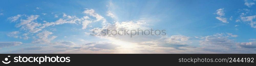 Panorama of blue sky with a dark clouds. Panorama of blue sky with dark clouds