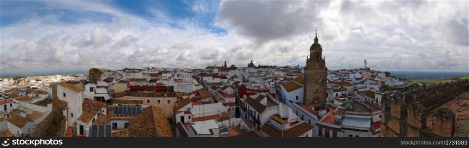 Panorama of Carmona town in Spain