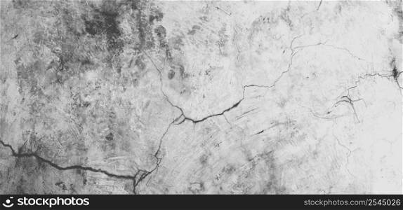 Panorama of cement and concrete wall background texture with space.