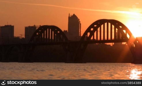 Panorama of city sunset III.