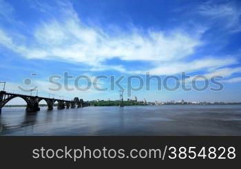 panorama of Dnepropetrovsk. Timelapse.