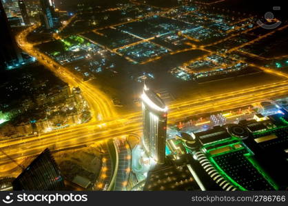 Panorama of down town Dubai city - UAE