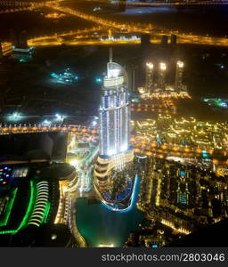 Panorama of down town Dubai city - UAE