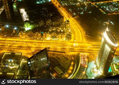 Panorama of down town Dubai city - UAE