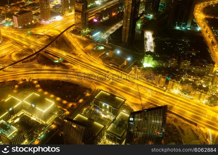 Panorama of down town Dubai city - UAE