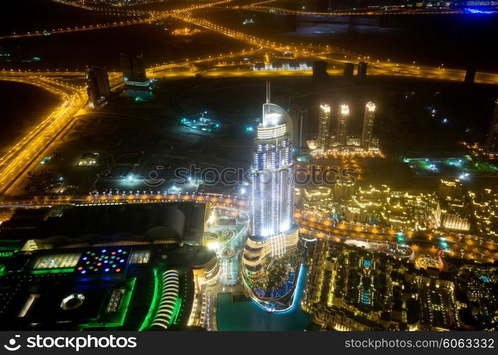 Panorama of down town Dubai city - UAE