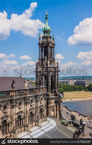 panorama of Dresden, Germany. Cityscape. Skyline