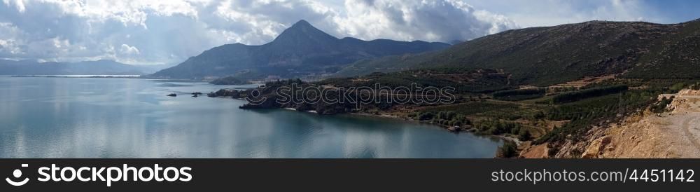 Panorama of Egirdir lake, Turkey