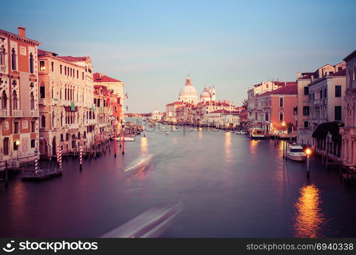 Panorama of Grand canal in Venice, Italy