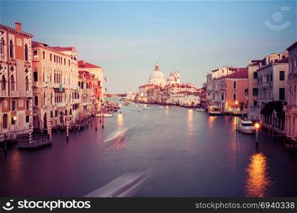 Panorama of Grand canal in Venice, Italy