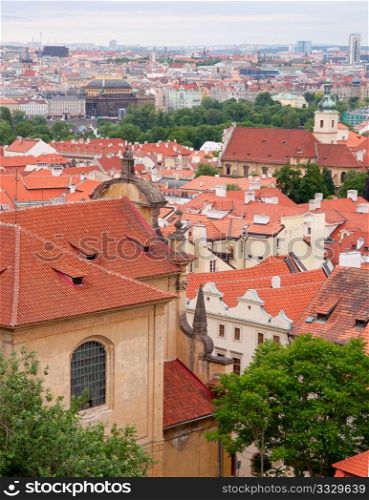 Panorama of Historical Center of Prague, Czech Republic
