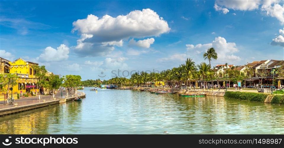 Panorama of Hoi An, Vietnam in a summer day