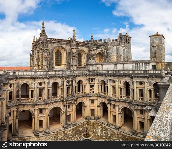 Panorama of Knights of the Templar Convents of Christ Tomar, Lisbon Portugal