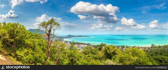 Panorama of Koh Samui island, Thailand in a summer day