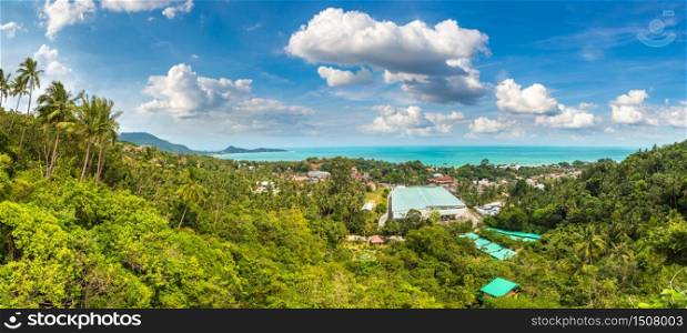 Panorama of Koh Samui island, Thailand in a summer day