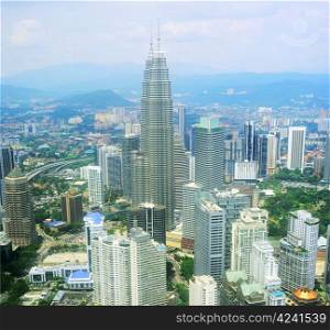Panorama of Kuala Lumpur from KL Tower . Malaysia