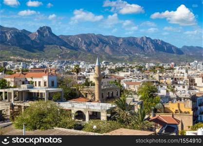 Panorama of Kyrenia (Girne) in North Cyprus in a beautiful summer day