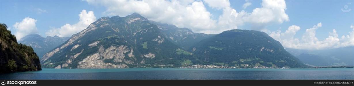 Panorama of Lucerne lake in Switzerland