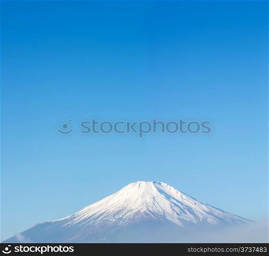 Panorama of Mountain Fuji fujisan from yamanaka lake at Yamanashi Japan