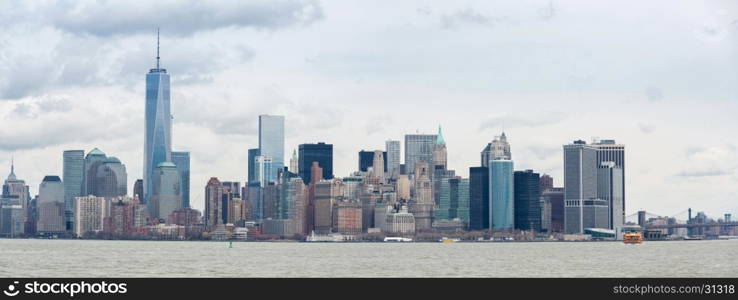 Panorama of New York City at Lower Manhattan