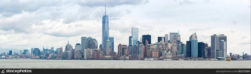 Panorama of New York City at Lower Manhattan