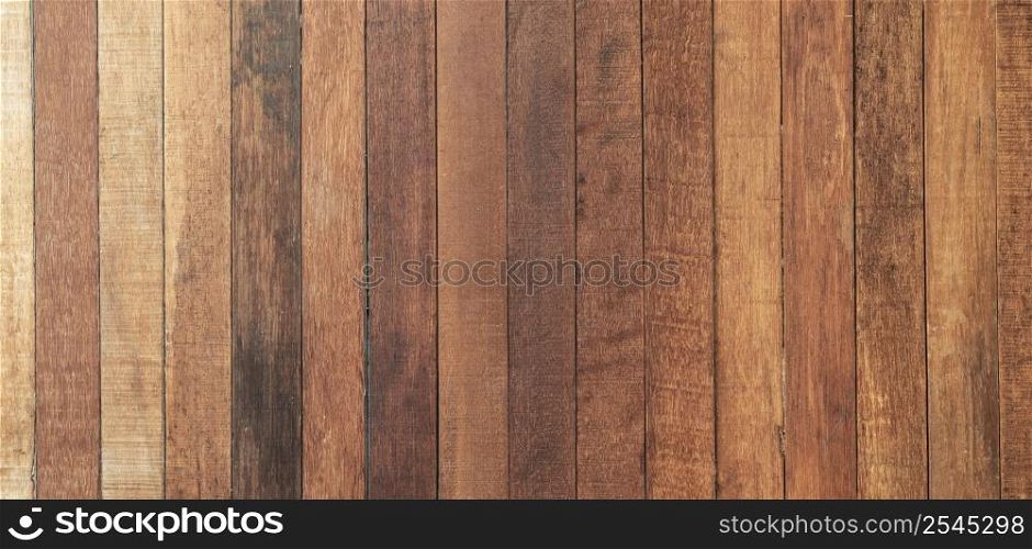 panorama of old brown aged rustic wooden texture - wood background
