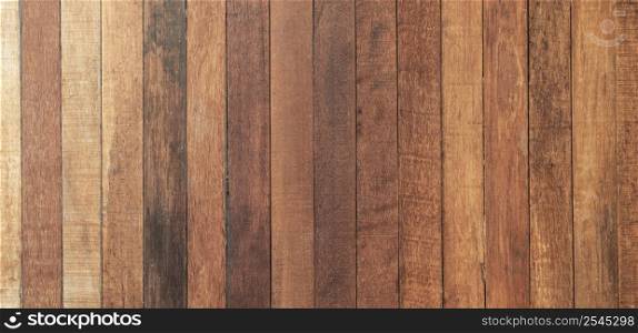 panorama of old brown aged rustic wooden texture - wood background
