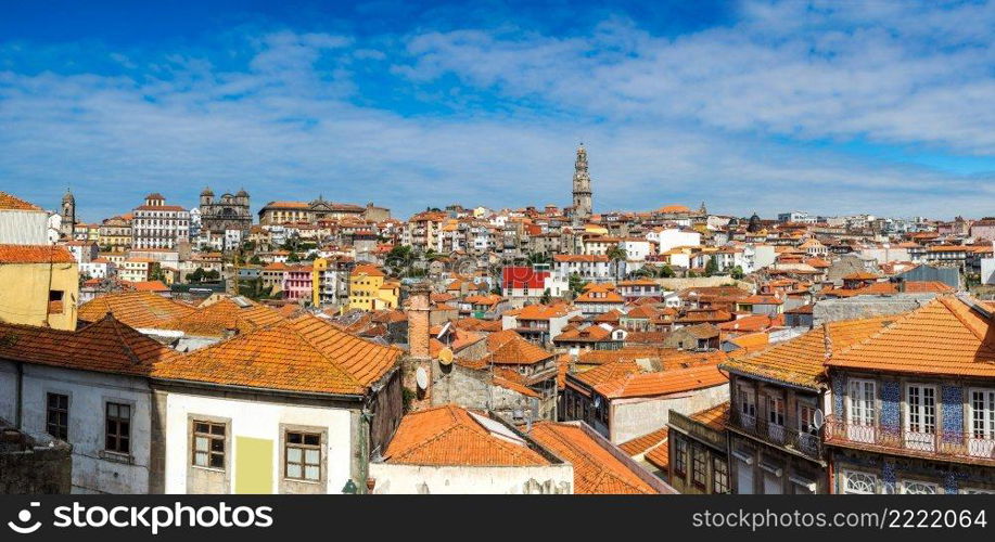 Panorama of Porto in Portugal in a beautiful summer day