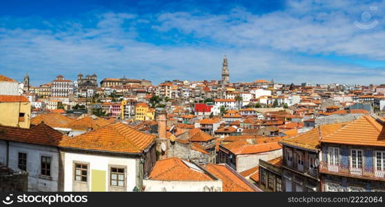 Panorama of Porto in Portugal in a beautiful summer day