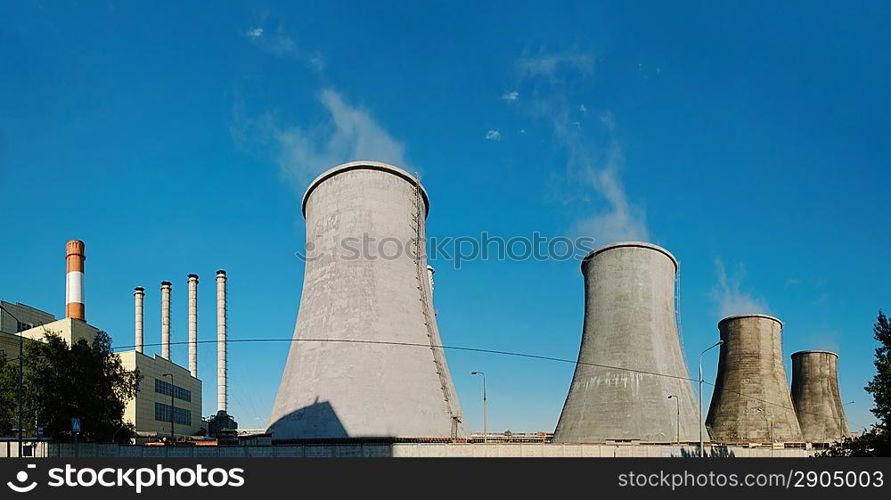 Panorama of power plant.