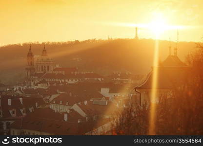 Panorama of Prague Czech Republic