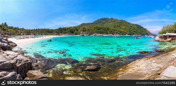 Panorama of Racha (Raya) resort island near Phuket island, Thailand in a summer day