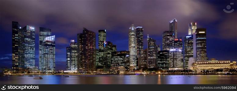 panorama of Singapore city skyline