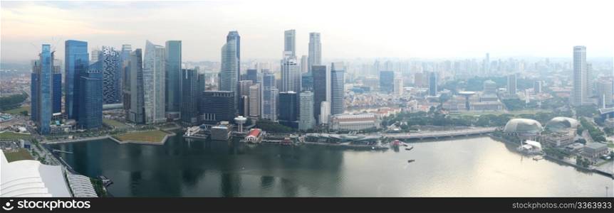 Panorama of Singapore from Marina Bay Sand Resort