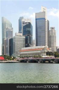Panorama of Singapore in the sunshine day
