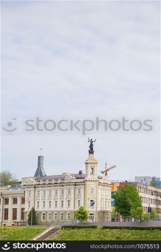 Panorama of the beautiful and old city of Vilnius - the capital of Lithuania.. Panorama of the beautiful and old city of Vilnius