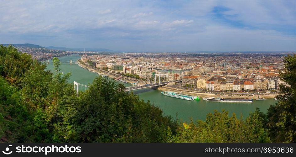 Panorama of the city of Budapest, Hungary.
