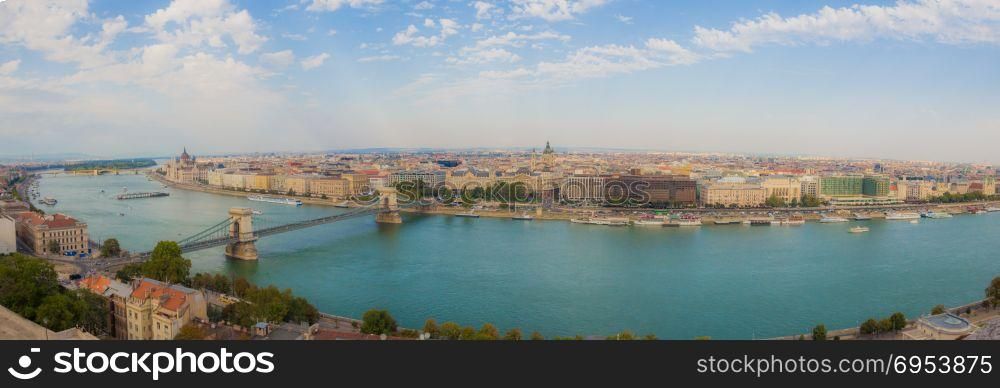 Panorama of the city of Budapest, Hungary.