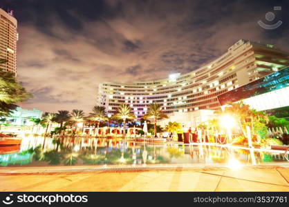 Panorama of the hotel near sea side