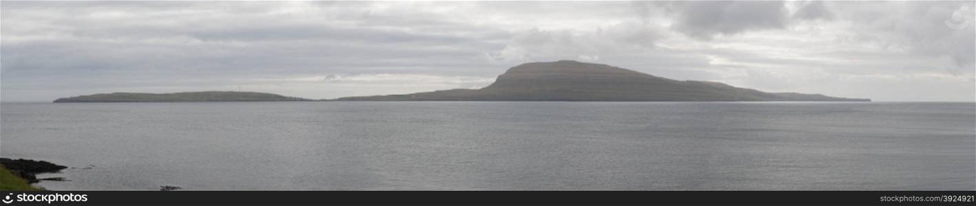 Panorama of the Island Nolsoy. Panorama of the Island Nolsoy on the Faroe Islands